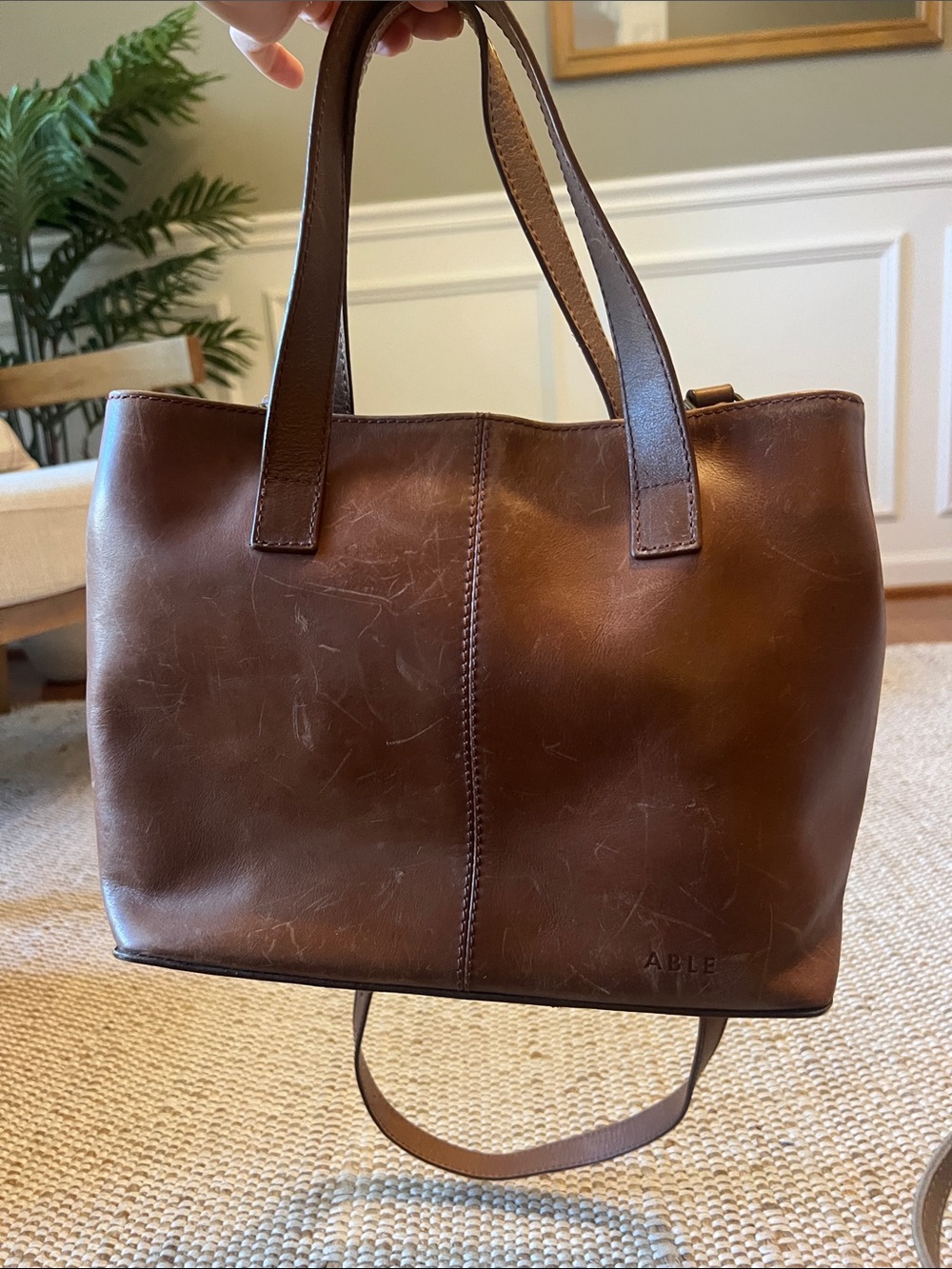 Able Ilse Mini Tote, Whiskey and Pony Haircalf